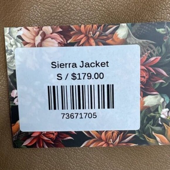 NEW BYRD Womens Varsity Jacket Brown Size S Sierra Lightweight Button Snap - Picture 5 of 7